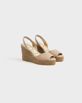 Suede Slingback Wedge Espadrilles | 