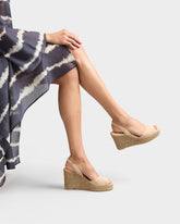 Suede Slingback Wedge Espadrilles – Vintage Taupe | Manebí | 