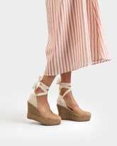 Suede Heart-Shaped Wedge Espadrilles - Wedge Espadrilles | 