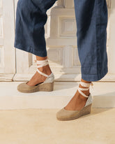 Suede Low Wedge Espadrilles | 