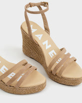 Suede Three Bands Wedge Espadrilles | 