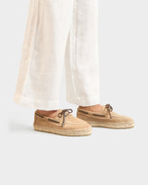 Manebí vintage taupe boat-shoes espadrilles in suede | 