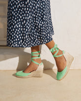 Espadrillas con Zeppa in Pelle Scamosciata | 