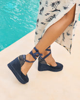 Espadrillas con Zeppa in Pelle Scamosciata | 