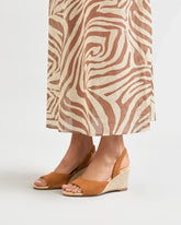 Soft Suede Slingback Low Wedge Espadrilles - Women's Shoes | 