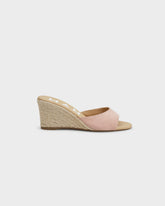 Soft Suede Mule Wedge Espadrilles - Women's Shoes | 