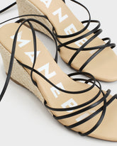 Espadrillas con Zeppa Bassa in Pelle con Lacci | 