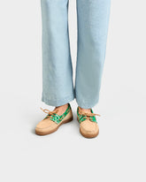 Suede And Cotton Bandana Boat-Shoes - Women's Boat Shoes | 
