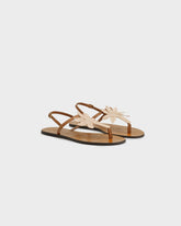 Leather & Raffia Thongs Sandals | 