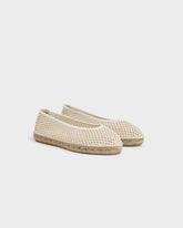 Cotton Net Ballet Flat Espadrilles | 