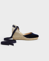 Velvet Low Wedge Espadrilles - Wedge Espadrilles | 