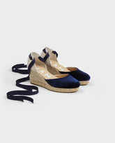 Velvet Low Wedge Espadrilles - Wedge Espadrilles | 