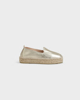 Metallic Leather Double Sole Espadrilles - Women’s Espadrilles | 