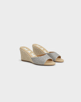 Metallic Weaving Mule Wedge Espadrilles - Wedge Espadrilles | 